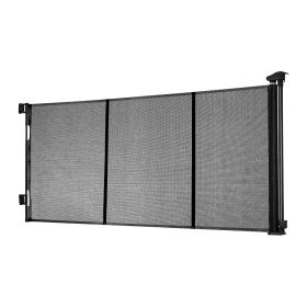 Retractable Baby Gate, Extends to 122 inch Extra Wide, 31.3 inch Tall, with Reinforced Fiberglass Strips, Avoids Crawling Through