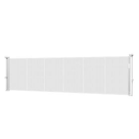 Retractable Baby Gate, 34 inch Tall, Extends up to 110 inch Wide, Retractable Gate for Kids or Pets, Mesh Material, Easy to Install for Indoor St (Color: White)